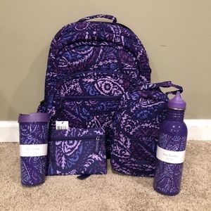 Vera Bradley Paisley Amethyst Back To School Set